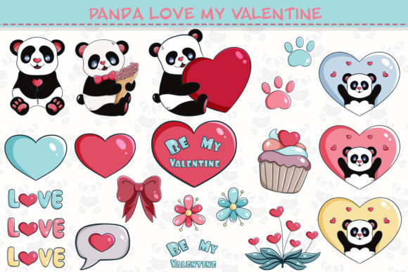 Download Cute Panda Valentine's Day Clipart - Premium Resources